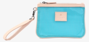 Ss Lolipop Envelop Blue Mesh Raw Leather - Shoulder Bag #1007592