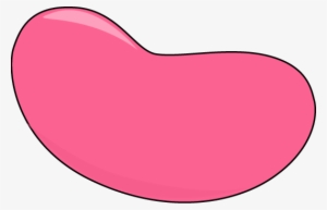 Pink Jelly Bean With A Black Outline - Jelly Bean #1007636
