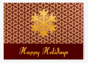 Picture Of Gold Snowflake Greeting Card - Motif #1008382