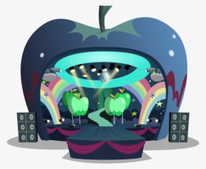 Vector Transparent Apple By Bluethunder Mlp Eqg Objects - Mlp Concert Background #1009345