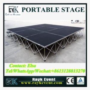 Carpet Finish Light Weight Portable Stage Event Stage - Table #1009404