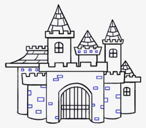 Drawing Detail Castle Vector Free Stock - Cartoon Castle Drawing #1009720
