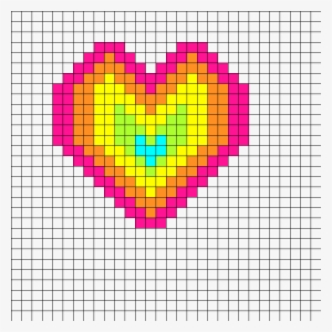 Perler Bead Rainbow Heart Perler Bead Pattern / Bead - Central City Brewing Co Ltd #1009743