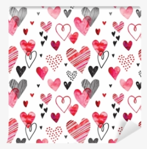 Heart Pattern, Vector Seamless Background - Agenda Diária Espiral Redoma Glamour Amor - 2018 #1009918