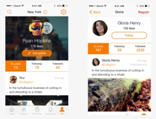 Plaza Social App For Cities Developed By Yalantis - Profile Social Network App #10053690