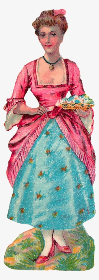 Women's Antique Dress Fashion Clip Art Downloads Png - Pattern #10053867