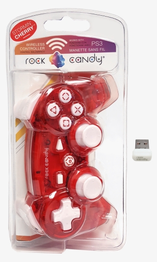 Pdp Rock Candy Ps3 Wireless Controller, Stormin' Cherry, - Game Controller #10057485