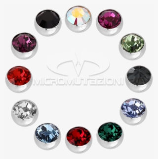 Micro Jewelled Balls With Swarovski Crystal Balls & - Circle #10058816