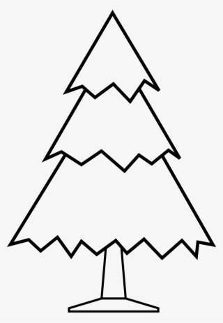 Simple Christmas Tree Free Digital Stamp - Black And White Clipart Christmas Tree #10063653