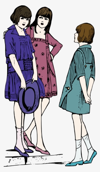 Color Colour Dress Fashion Girl Png Image - 三 人 女子 イラスト #10065547