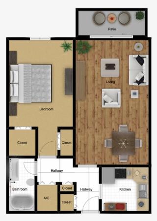 1 Bedroom Floor Plan Layout - Floor Plan #10066730