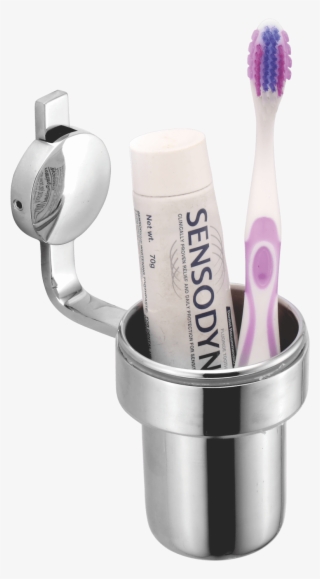 Tumbler Holder With Brass Glass - Makeup Brushes #10066890