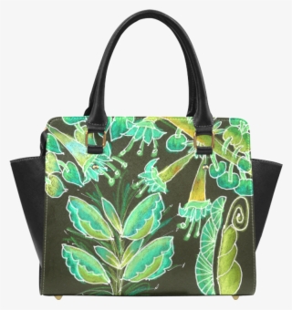 Irish Garden, Lime Green Flowers Dance In Joy Boston - Handbag #10067518