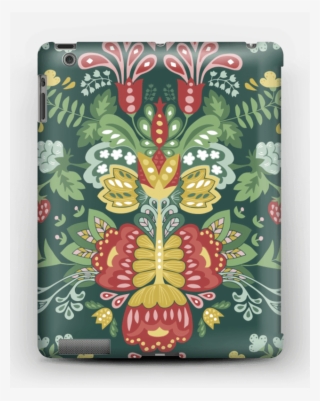 Green Flowers Case Ipad 4/3/2 - Wallet #10067541