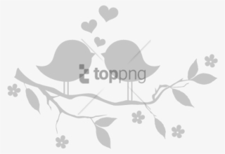 Free Png Punto De Cruz Pajaros Png Image With Transparent - Drawing Wedding Love Birds #10068600