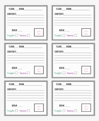 Our Moving Day Is Right Around The Corner - Printable Packing Labels #10068910