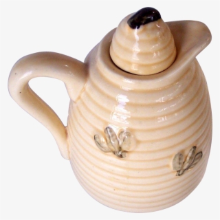 Vintage Honey Pot Beehive Pattern With Bees Glazed - Teapot #10069012