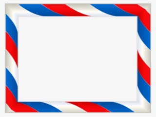 Red White Blue Barbershop Pole Frame Border Scrapbook - Barber Pole Border Png #10069072