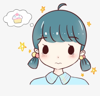 Hand Painted Original Girl Poor Png And Psd - Hình Avata Dễ Thương #10071814