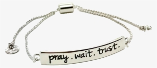 Pray, Wait, Trust Adjustable Bracelet - Bracelet #10073336