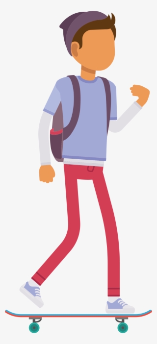 Skateboarding Clip Boy - Illustration #10074354