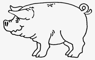 Zoom Pig Rubber Stamp - Line Art #10076425