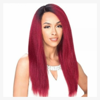 Wig Clip Full Lace Transparent & Png Clipart Free Download - Sombre Burgundy #10076607