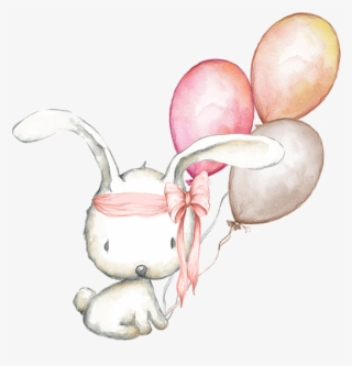 Bunny With Balloons Greeting Card For Sale - Boho Bunny #10079581