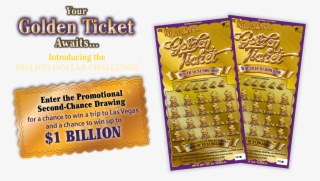 Jackpot Drawing Golden Ticket Transparent & Png Clipart - Willy Wonka Lottery Ticket #10093717