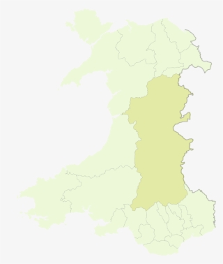 Wales Powys Ua Boundary Overlay - Map Of Wales #10094508