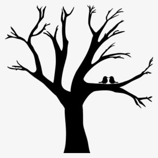 Love Birds In A Tree - Silhouette #10098310