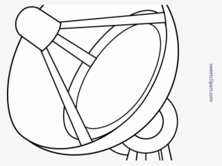 Satellite Clipart Transparent - Satellite Dish Drawing #10099382
