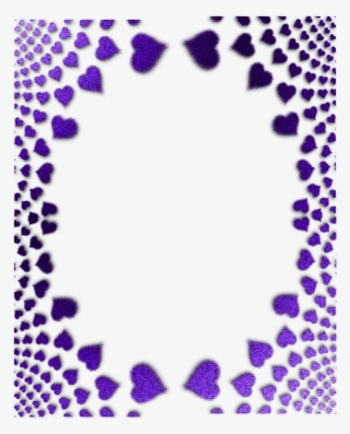 Blue Heart Border Designs Clipart Clip Art - Purple Hearts Frame Png #1010118