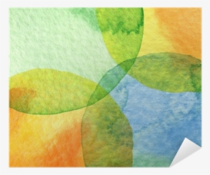 Abstract Watercolor Circle Painted Background Poster - Watercolor Painting #1010448