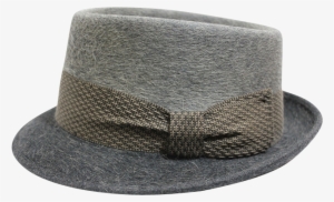 70s Men's Gray Felt Pilgrim Hat - 1960s #1010787