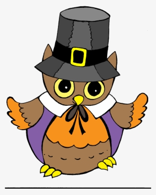 Pilgrim Owl Thanksgiving Clipart - Clip Art #1011069