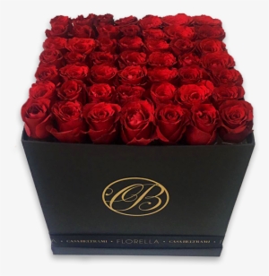 Caja Cuadrada De Rosas Rojas - Garden Roses #1011742