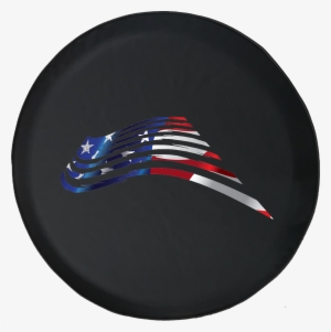 American Flag Waving Stars And Stripes Pride Offroad - Emblem #1012045
