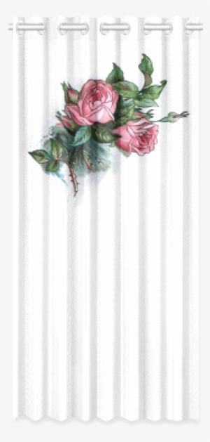 Roses Vintage Floral New Window Curtain 50" X - Tulip #1012259