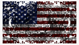 Waving American Flag Skewed - Flag Of The United States #1012634