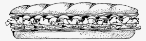 Sandwich, Baguette, Bread, Hoagie, Po' Boy, Po-boy - Sub Sandwich Clip Art #1012636