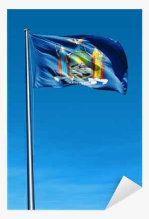 New York Flag Waving On The Wind Sticker • Pixers® - Banner #1012760