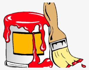 Paint Brush Clipart Paint Can - Paint And Paintbrush Clipart #1013028