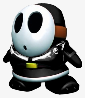 Shyguy-black - Mario Pink Shy Guy #1013086