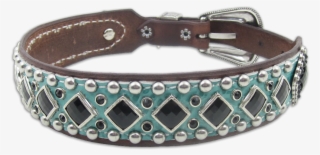 Dog Collar Bright Turquoise Gator - Belt #1013346