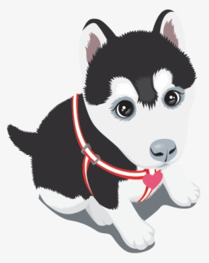 Husky Puppy Wall Tenstickers - Siberian Husky Vector Png #1013539