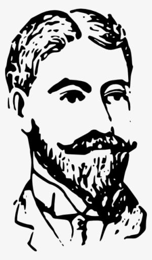 Man With Moustache Clipart Black And White #1013891