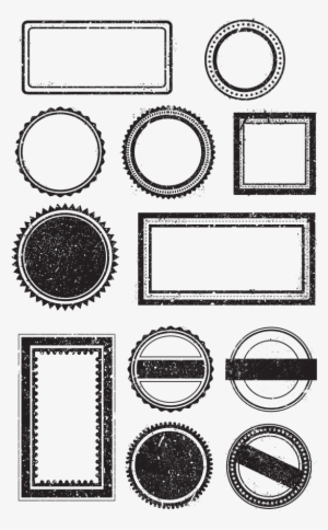 Grunge Stamp Borders Multi-pack - Free Border Stamp Vector #1014758