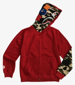 Bape Shark Hoodie Red - Hoodie #1015744 Bape Shark Hoodie Red - Hoodie #1015744