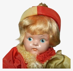 1949 Painted Eye Ginny Boy Doll In Original Clown Outfit - Blond #1016069